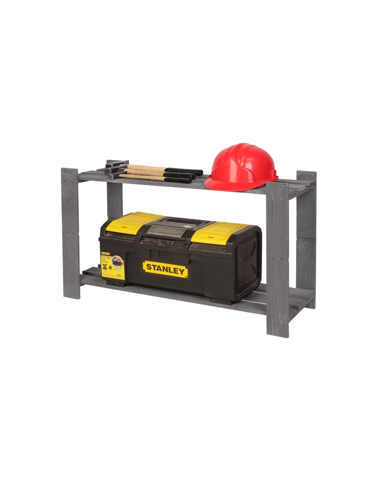 regały seria B - Regał B na książki buty drewniany 50X80X28 2p Szary - produkt MODO24.PL 1