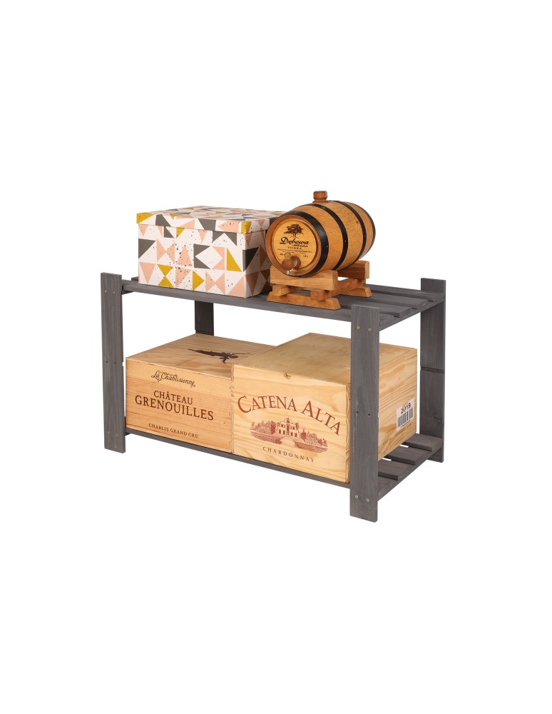 regały seria B - Regał B na książki buty drewniany 50X80X38 2p Szary - product MODO24.PL 3