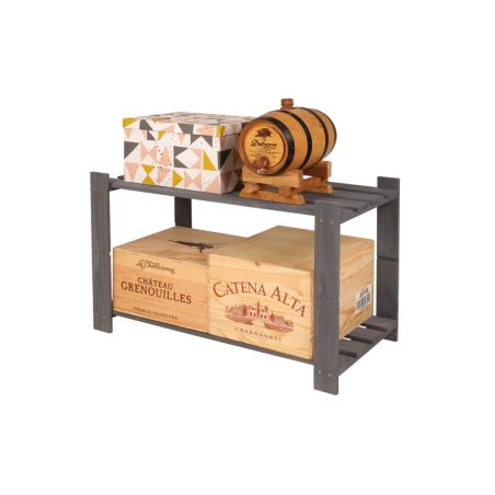 Regał B na książki buty drewniany 50X80X38 2p Szary