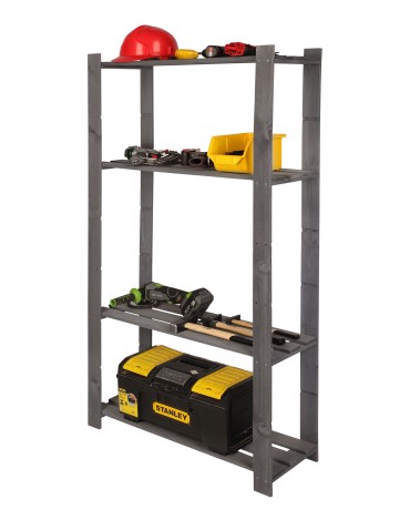 Regał B na książki drewniany zabawki 150X80X28 4p Szary