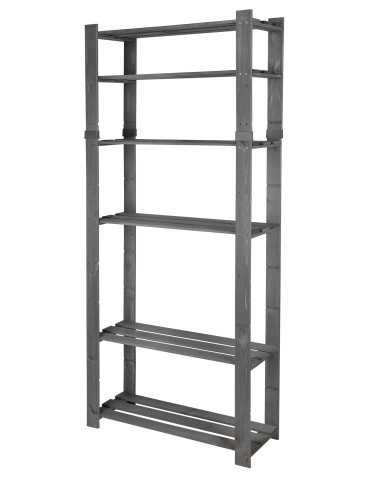 regały seria B - Regał B na książki drewniany zabawki 200X80X28 6p Szary - product 11