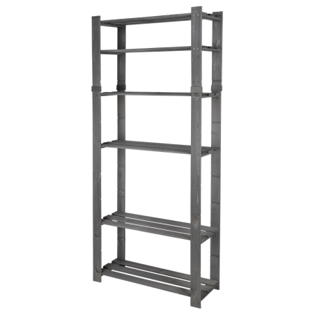 Regał B na książki drewniany zabawki 200X80X28 6p Szary