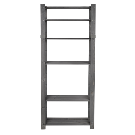 Regał B na książki drewniany zabawki 200X80X28 6p Szary