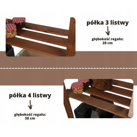 Regał B na książki drewniany zabawki 200X80X38 6p Szary