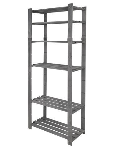 regały seria B - Regał B na książki drewniany zabawki 200X80X38 6p Szary - product 11