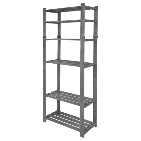 Regał B na książki drewniany zabawki 200X80X38 6p Szary