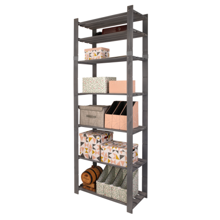 Regał B na książki drewniany zabawki 220X80X38 7p Szary