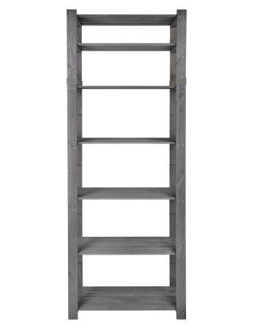 regały seria B - Regał B na książki drewniany zabawki 220X80X38 7p Szary - product 12