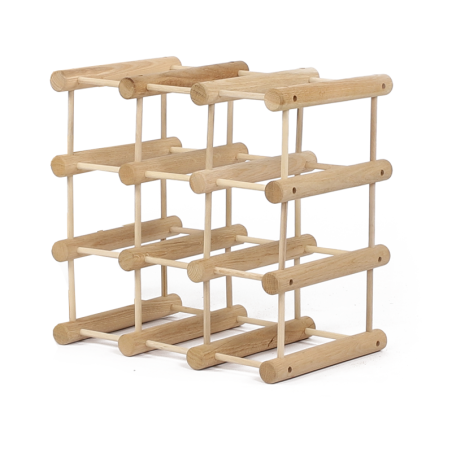 Modułowy stojak na wino /9 butelek — RW7 — Naturalny dąb