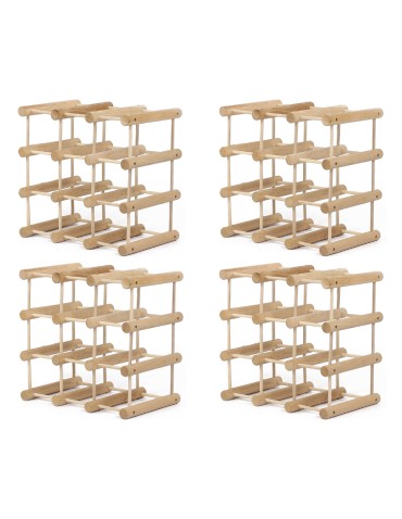 Seria RW-7 - Modułowy stojak na wino x4 /36+9 butelek — RW7 — Naturalny dąb - product 3