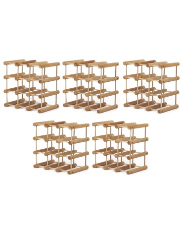Seria RW-7 - Modułowy stojak na wino x5 /45+12 butelek — RW7 — Olejowany dąb - product 3