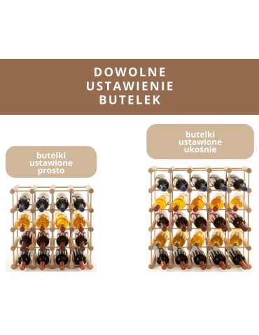Seria RW-7 - Modułowy stojak na wino x5 /45+12 butelek — RW7 — Olejowany dąb - product 7