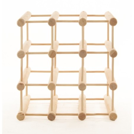 Modułowy stojak na wino /9 butelek — RW7 — Naturalna sosna