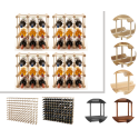 Modułowy stojak na wino x4 /36+9 butelek — RW7 — Naturalna sosna