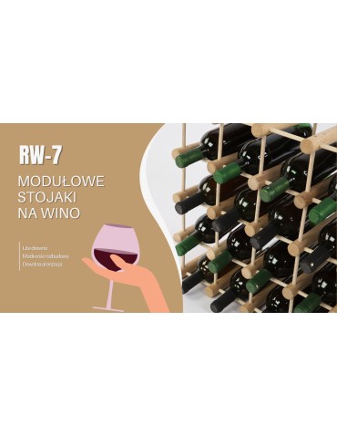 Modułowy stojak na wino /9 butelek — RW7 — Brązowa sosna - product 2