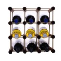 Modułowy stojak na wino /9 butelek — RW7 — Brązowa sosna