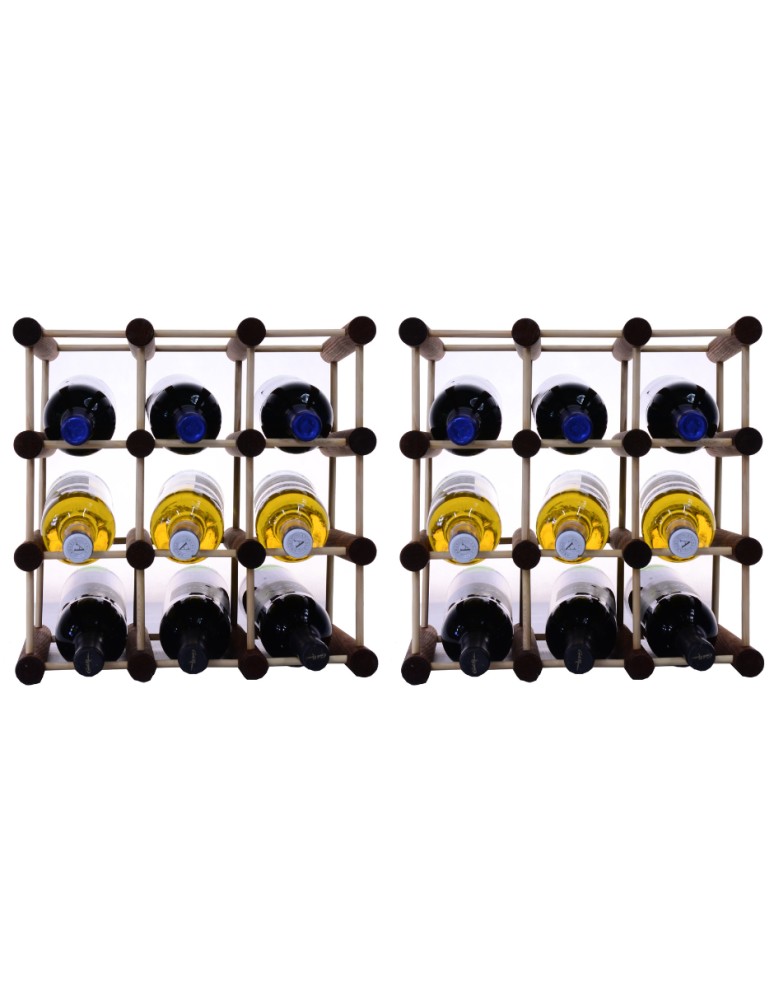 Seria RW-7 - Modułowy stojak na wino x2 /18+3 butelek — RW7 — Brązowa sosna - product MODO24.PL 3
