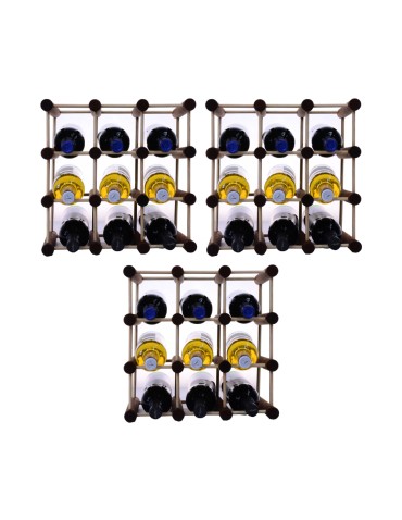 Seria RW-7 - Modułowy stojak na wino x3 /27+6 butelek — RW7 — Brązowa sosna - product 3