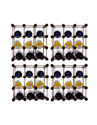 Seria RW-7 - Modułowy stojak na wino x4 /36+9 butelek — RW7 — Brązowa sosna - product 3