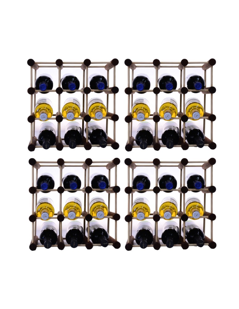 Seria RW-7 - Modułowy stojak na wino x4 /36+9 butelek — RW7 — Brązowa sosna - product MODO24.PL 3