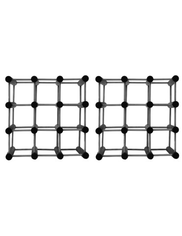 Seria RW-7 - Modułowy stojak na wino x2 /18+3 butelek — RW7 — Szara sosna - product 3