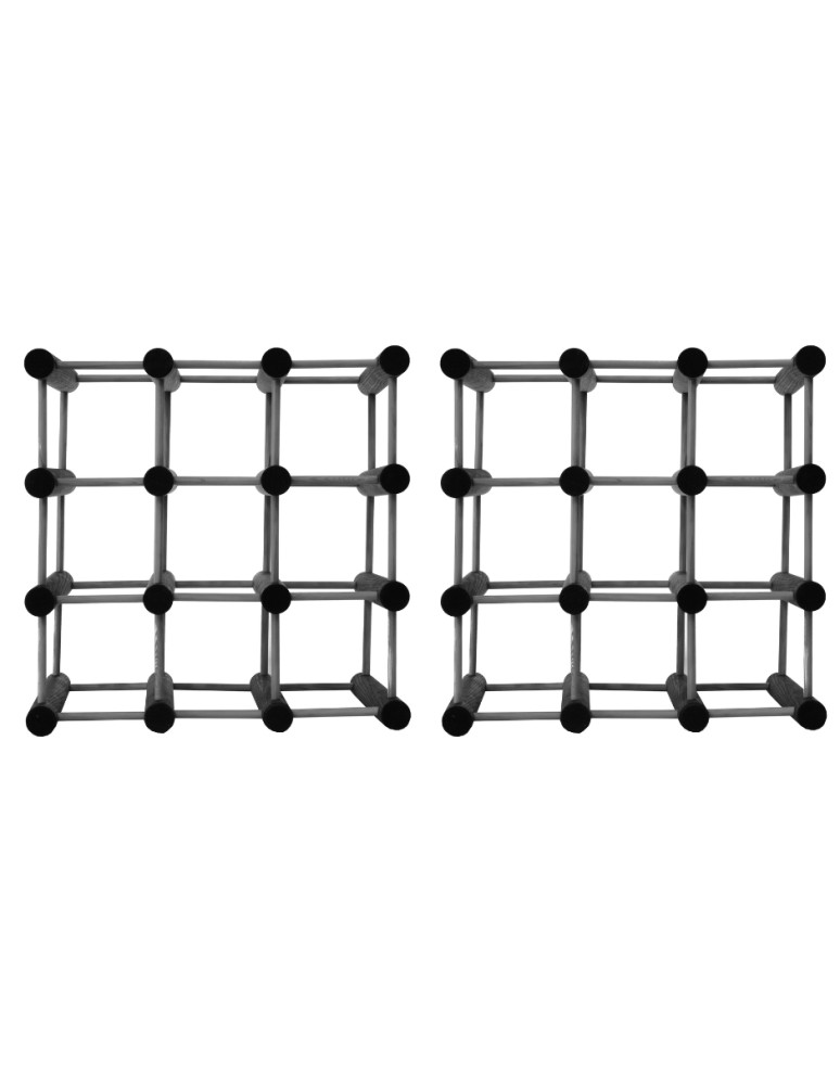 Seria RW-7 - Modułowy stojak na wino x2 /18+3 butelek — RW7 — Szara sosna - product MODO24.PL 3