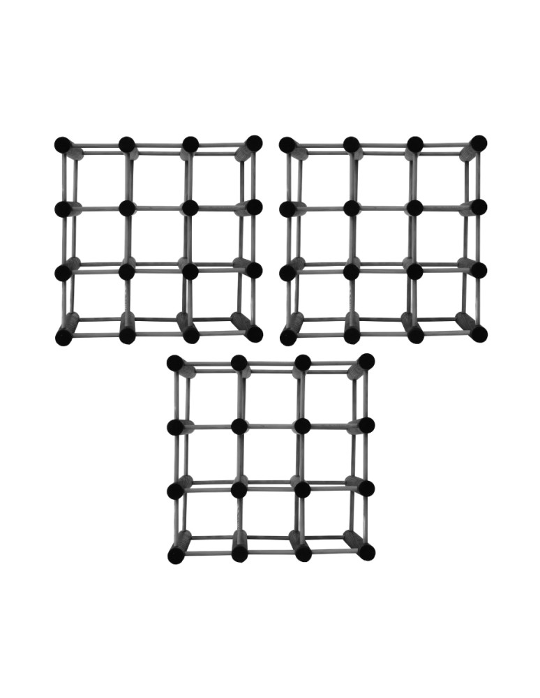 Seria RW-7 - Modułowy stojak na wino x3 /27+6 butelek — RW7 — Szara sosna - product MODO24.PL 3
