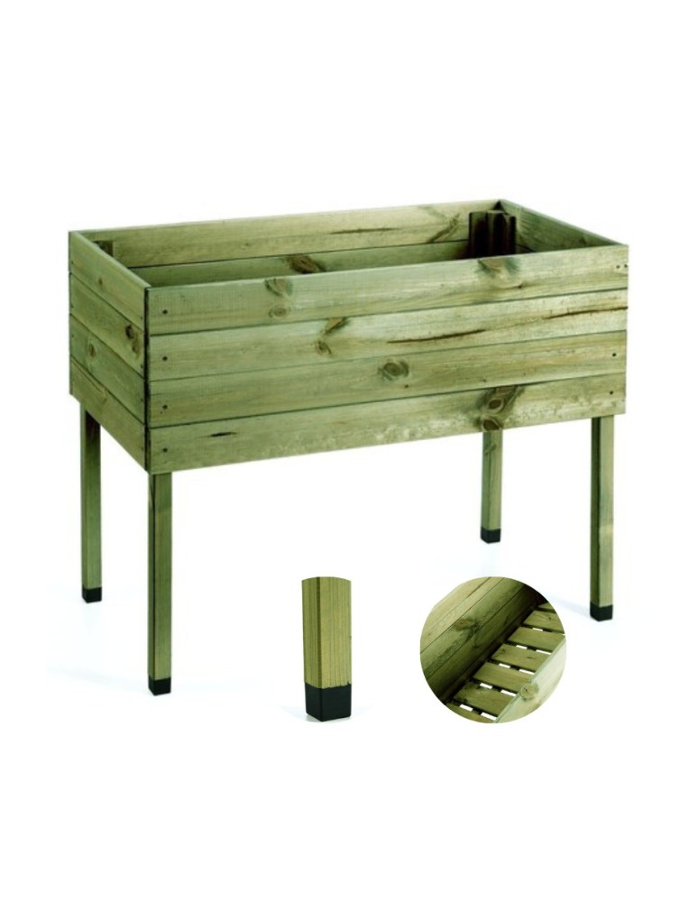 Kwietniki i donice - Donica donice ogrodowe BRD 80x100x50 impregnowany zielony zielnik - product MODO24.PL 1