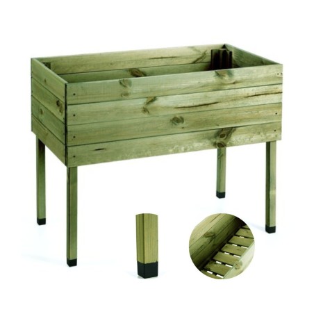 Donica donice ogrodowe BRD 80x100x50 impregnowany zielony zielnik