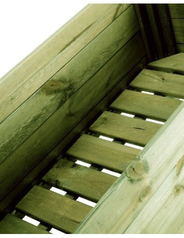 Kwietniki i donice - Donica donice ogrodowe BRD 80x100x50 impregnowany zielony zielnik - product 4