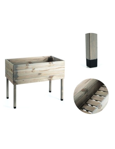 Donica donice ogrodowe BRD 100x50 impregnowany szary zielnik