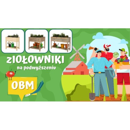 Donica donice ogrodowe BRD 100x50 impregnowany szary zielnik