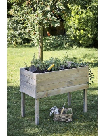 Kwietniki i donice - Donica donice ogrodowe BRD 100x50 impregnowany szary zielnik - product 6