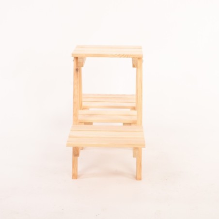 Stojący kwietnik drewniany na kwiaty regał stojak na doniczki 3 półki 45 cm