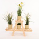 Stojący kwietnik drewniany na kwiaty regał stojak na doniczki 3 półki 45 cm
