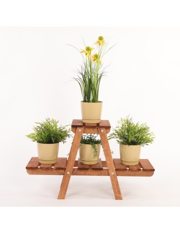 Kwietniki i donice - Kwietnik na doniczki drewniany stojący regał na kwiaty stojak na rośliny - product 6