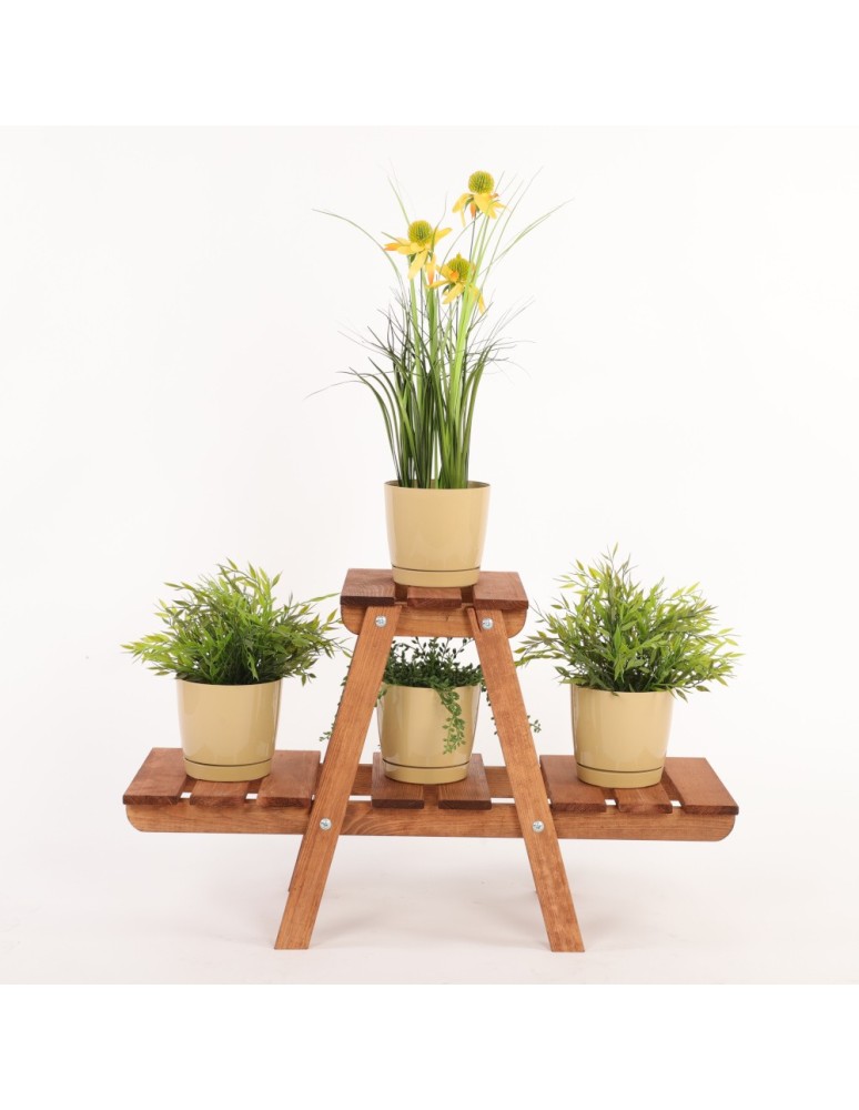 Kwietniki i donice - Kwietnik na doniczki drewniany stojący regał na kwiaty stojak na rośliny - product MODO24.PL 6