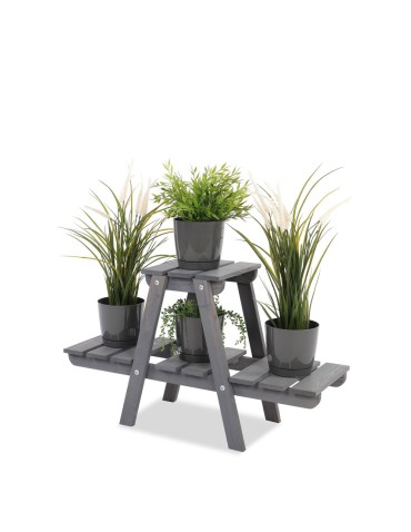 Stojak drewniany na kwiaty kwietnik drewniany na doniczki regał ażurowy