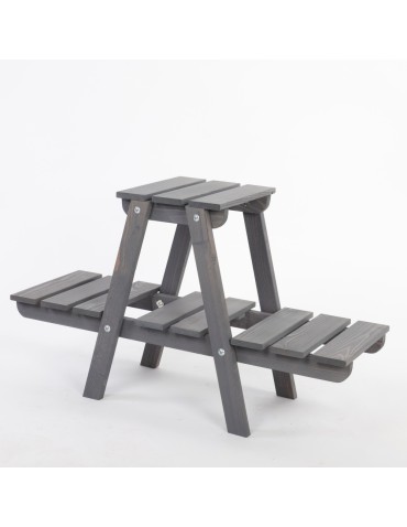 Kwietniki i donice - Stojak drewniany na kwiaty kwietnik drewniany na doniczki regał ażurowy - product 4