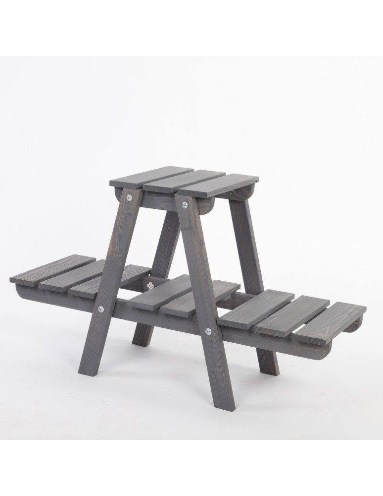 Kwietniki i donice - Stojak drewniany na kwiaty kwietnik drewniany na doniczki regał ażurowy - product MODO24.PL 4