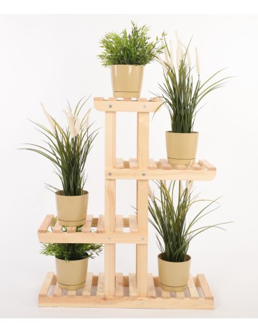 Kwietniki i donice - Regał na kwiaty drewniany stojak na doniczki kwietnik na rośliny DUŻY EKO - product 6