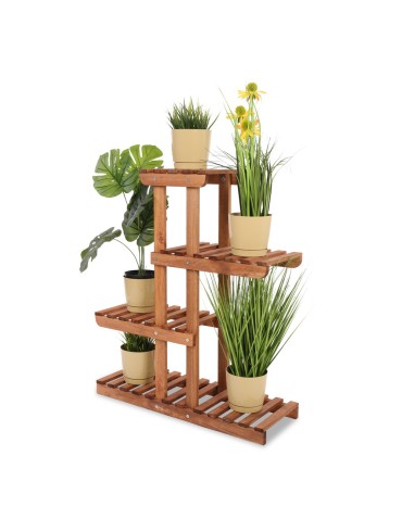 Regał na kwiaty drewniany kwietnik na doniczki stojak na rośliny DUŻY EKO