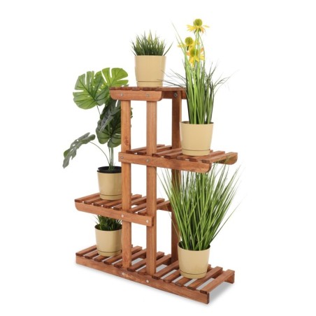 Regał na kwiaty drewniany kwietnik na doniczki stojak na rośliny DUŻY EKO