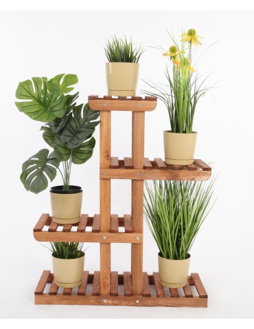 Kwietniki i donice - Regał na kwiaty drewniany kwietnik na doniczki stojak na rośliny DUŻY EKO - product 6