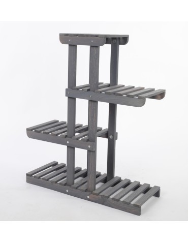 Kwietniki i donice - Regał na kwiaty drewniany stojak na doniczki kwietnik na rośliny SOLIDNY - product 4