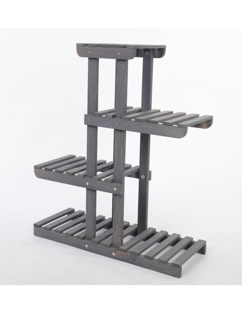 Kwietniki i donice - Regał na kwiaty drewniany stojak na doniczki kwietnik na rośliny SOLIDNY - product MODO24.PL 4