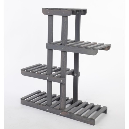 Regał na kwiaty drewniany stojak na doniczki kwietnik na rośliny SOLIDNY