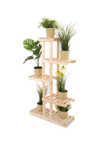 Drewniany stojak na kwiaty kwietnik regał na doniczki DUŻY WYTRZYMAŁY EKO