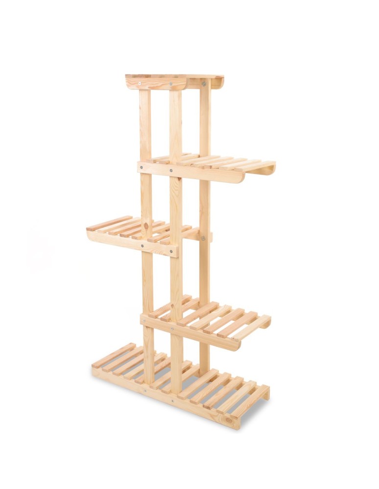 Kwietniki i donice - Drewniany stojak na kwiaty kwietnik regał na doniczki DUŻY WYTRZYMAŁY EKO - product MODO24.PL 4