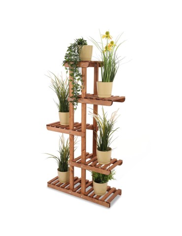 Drewniany stojak na kwiaty kwietnik regał na doniczki sosnowy stojak EKO